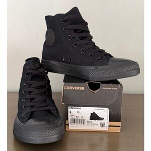 Rare Converse Chuck Taylor All Star High Tops All Black M9160 US Womens Size 6